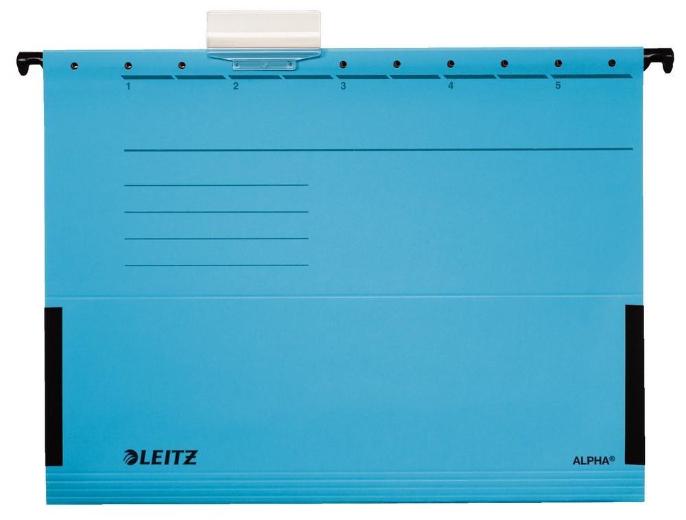 Leitz závěsné desky ALPHA s bočnicemi modré