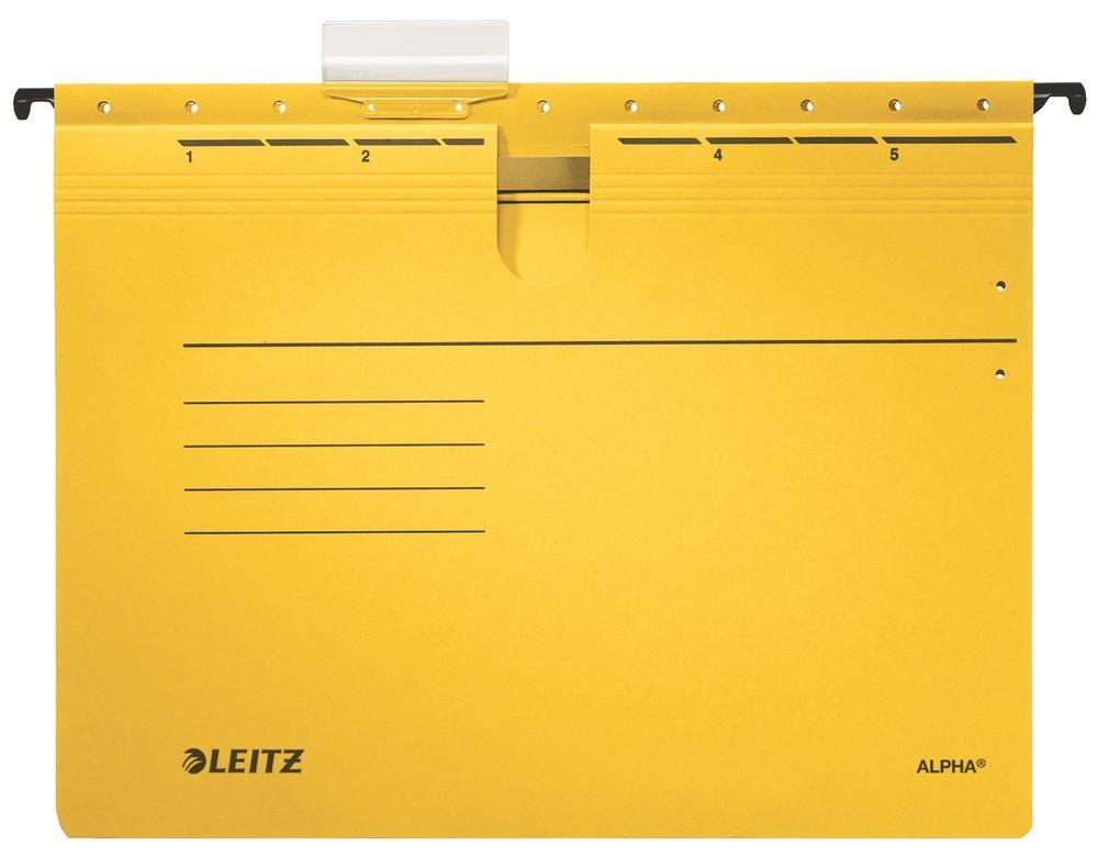 Leitz závěsné desky ALPHA s rychlovazačem žluté