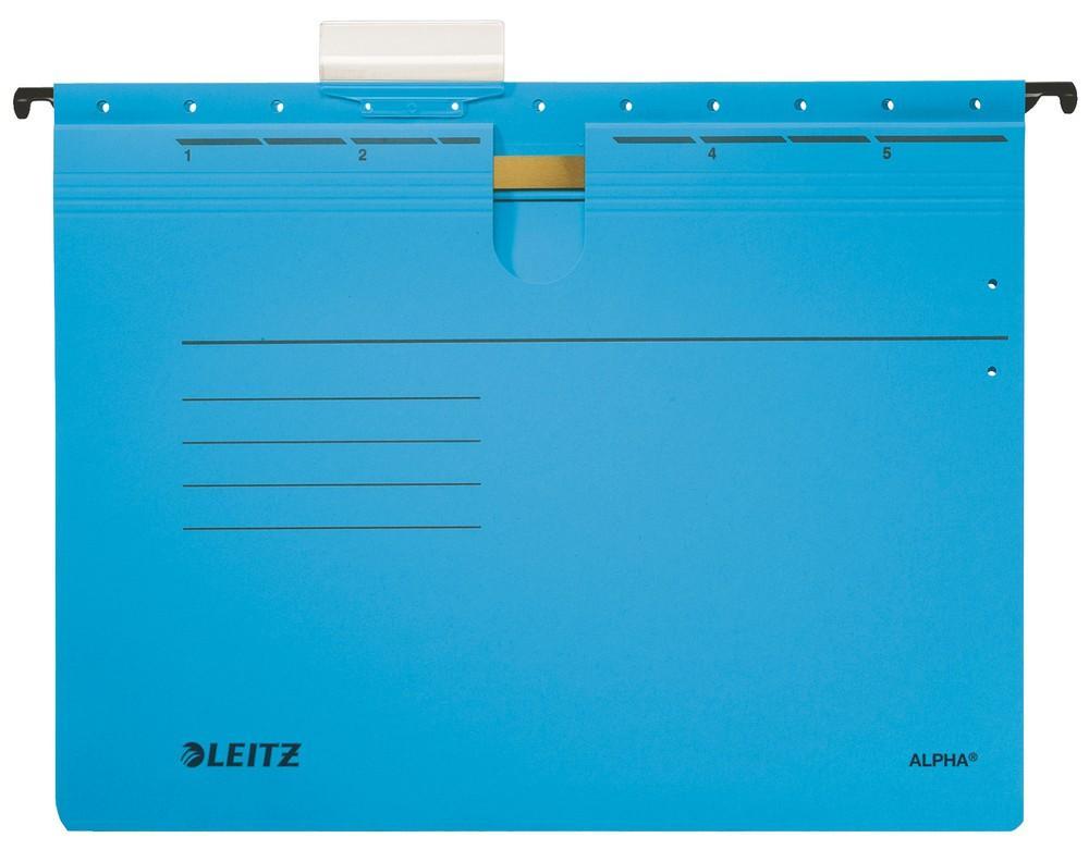 Leitz závěsné desky ALPHA s rychlovazačem modré