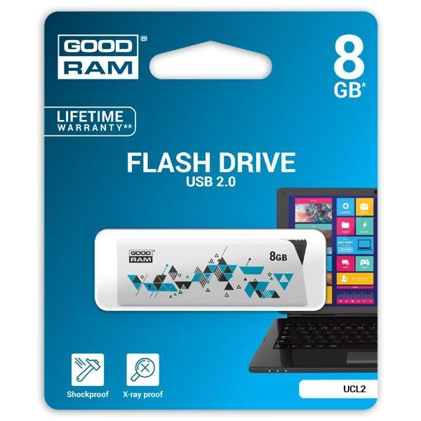 USB Flash Disk 8 GB, bílý