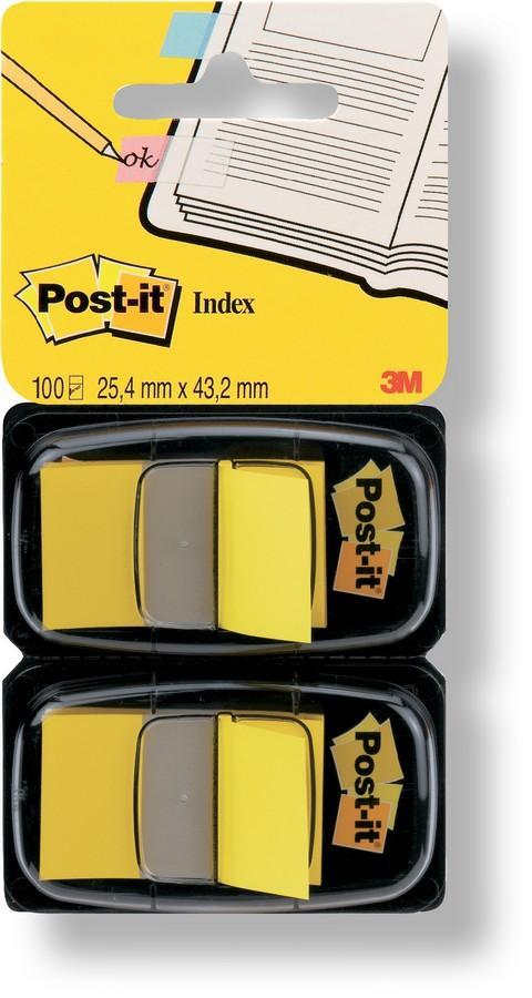 Post-it záložky samolepicí dvojbalení 25,4 x 43,2 mm/ 2 x 50 ks žluté