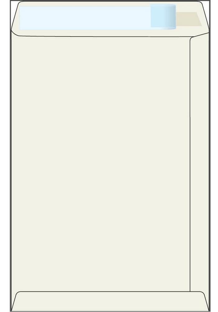 Poštovní taška B4 bílá rec. samolepicí s KP, 250 x 353, 250 ks