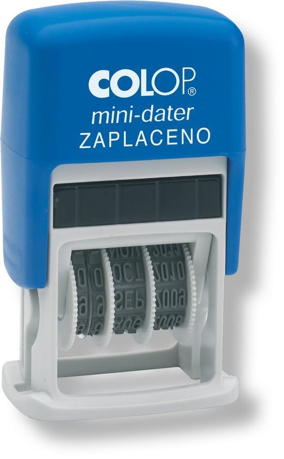 Colop razítko Mini-Dater S 160/L datumka s textem ZAPLACENO
