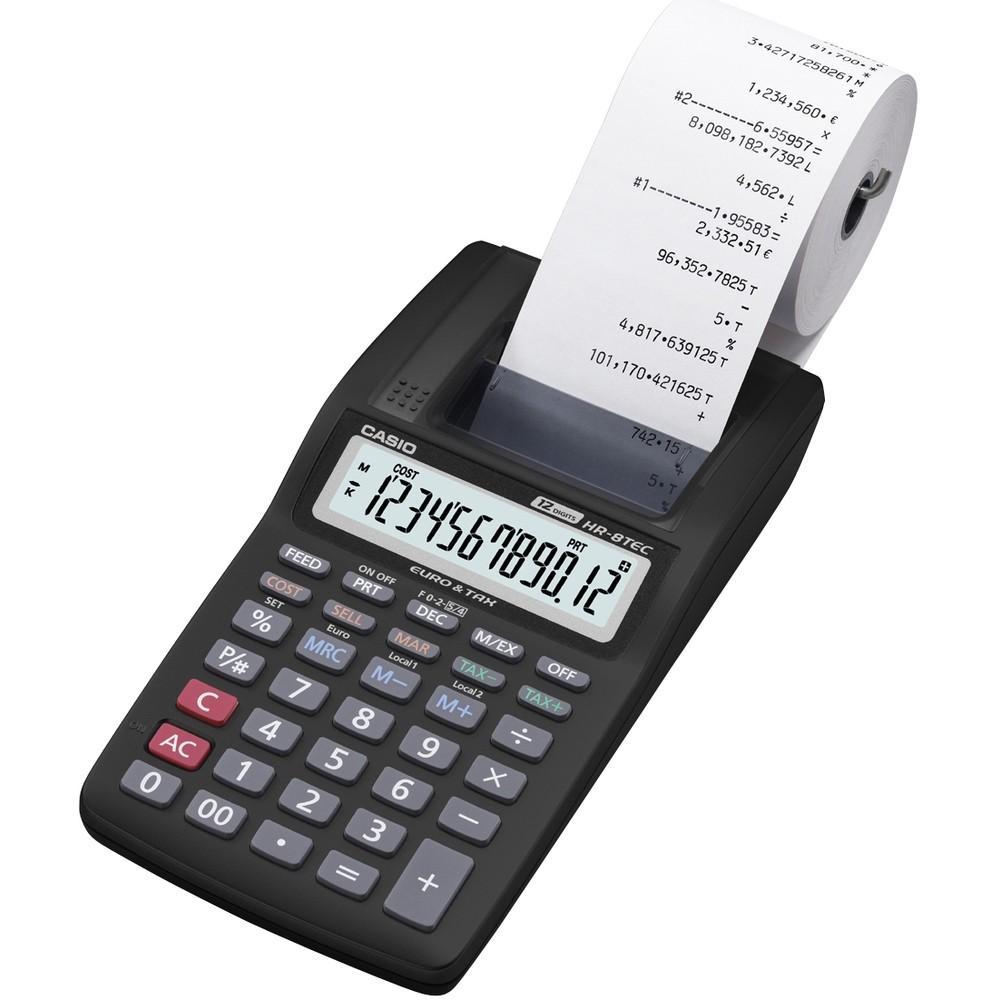 Casio kalkulačka HR 8 RCE s tiskem černá
