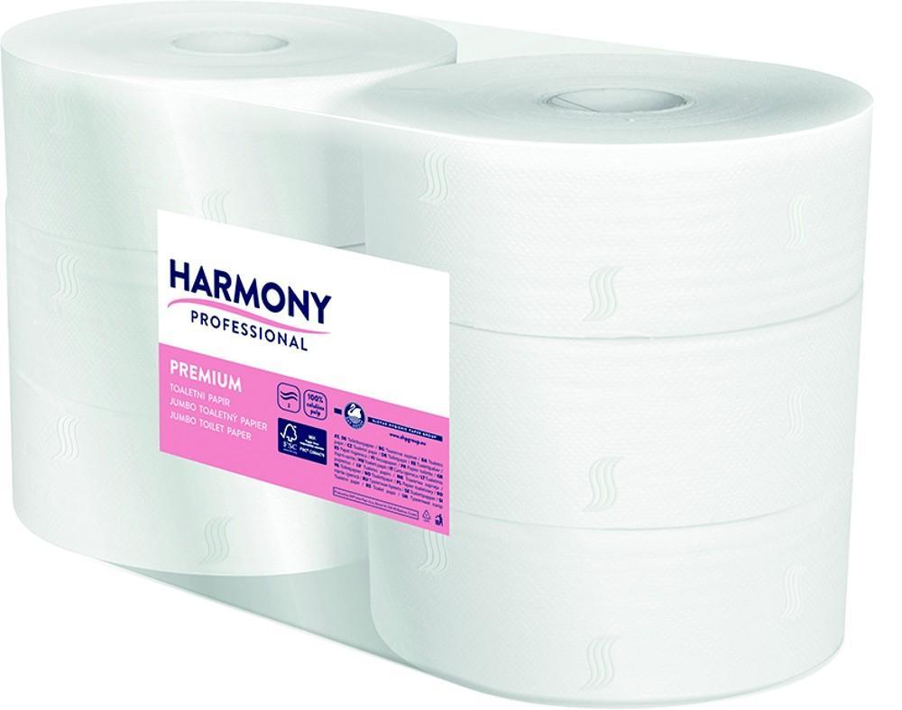 Harmony papír toaletní JUMBO Professional Ø 240 mm celulózový 2-vrstvý / 6 ks