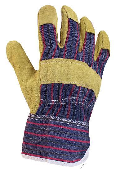 CXS rukavice ZORO, kombinované, žluto-modré vel. 10