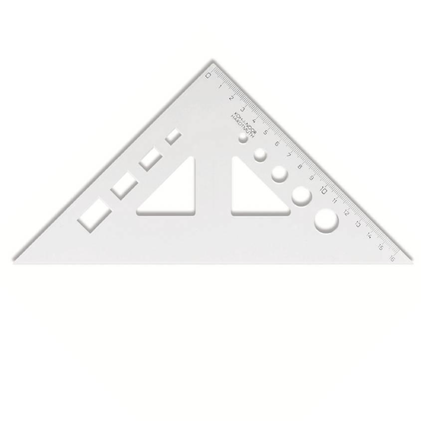 Koh-i-noor trojúhelník 45/177 s kolmicí a výřezy KTR