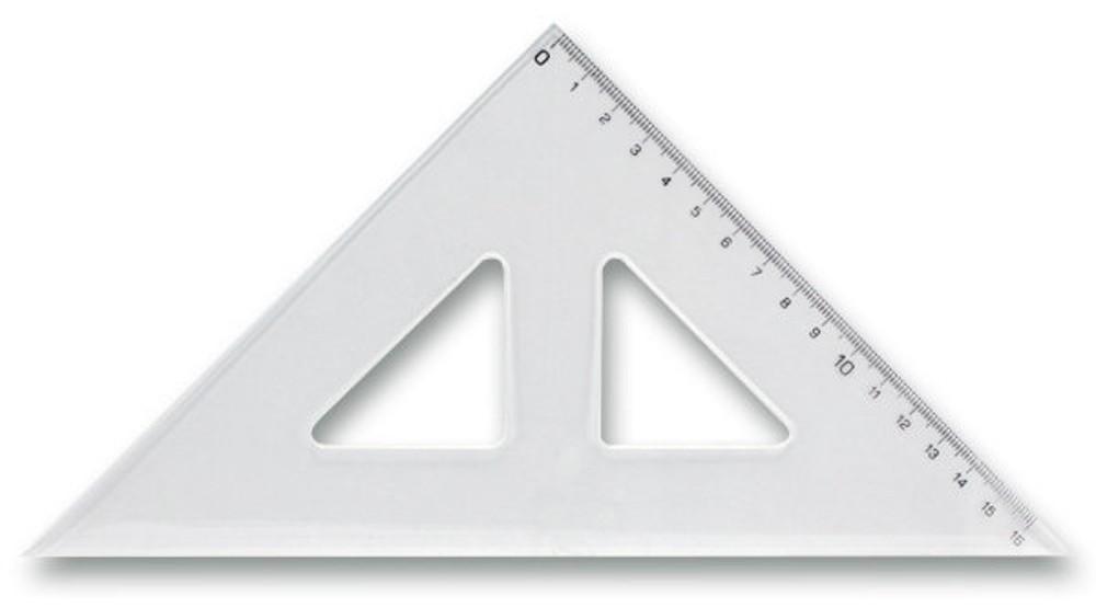 Koh-i-noor trojúhelník 45/177 s kolmicí transparentní