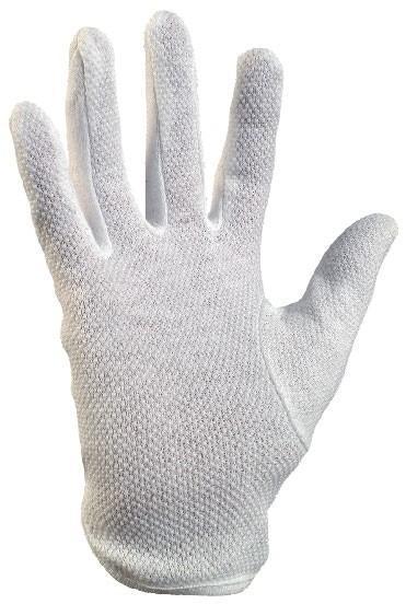 CXS rukavice MAWA, bavlněné, s terčíky, bílé vel. 6