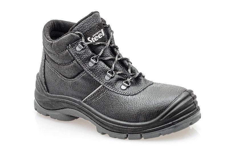 CXS obuv kotníková SAFETY STEEL MANGAN S3, kožená, s ocel.špicí, černá vel. 44