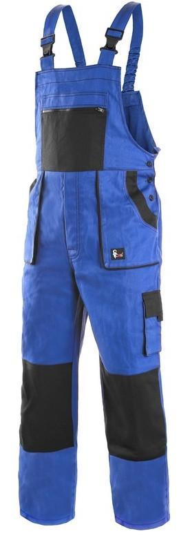 CXS kalhoty LUXY ROBIN, pánské, s laclem, prodloužené, modro-černé vel. 52-54