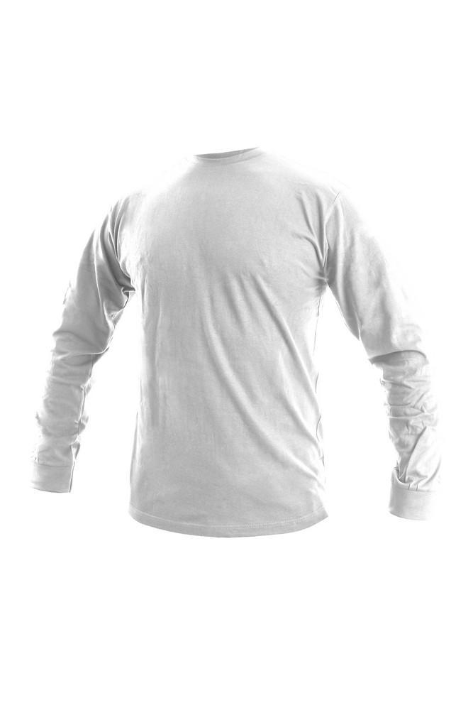 CXS tričko PETR, pánské, dlouhý rukáv, bílé vel. M
