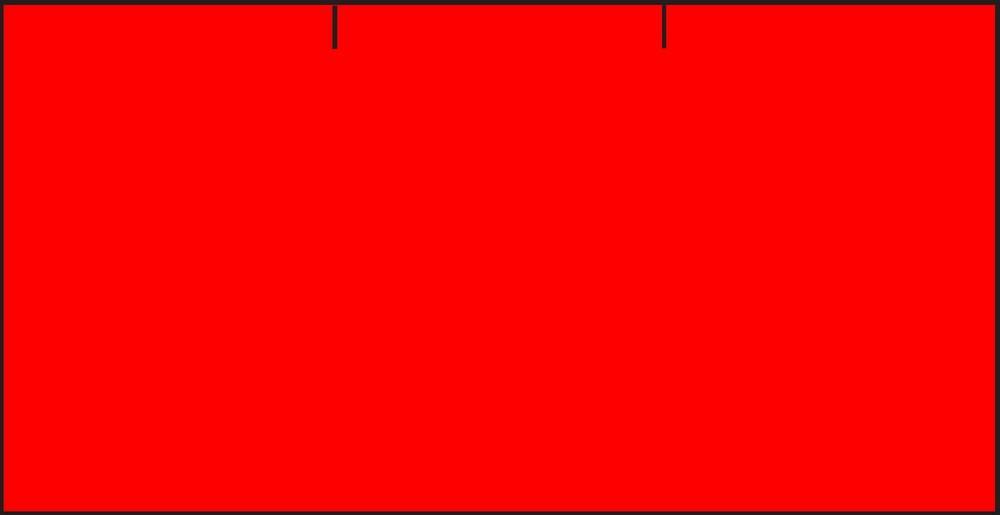 Etikety cenové 37 x 19 mm reflexní červené CONTACT