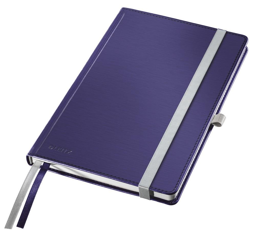 Leitz zápisník Style A5 tvrdé desky čtverečkovaný titanově modrý