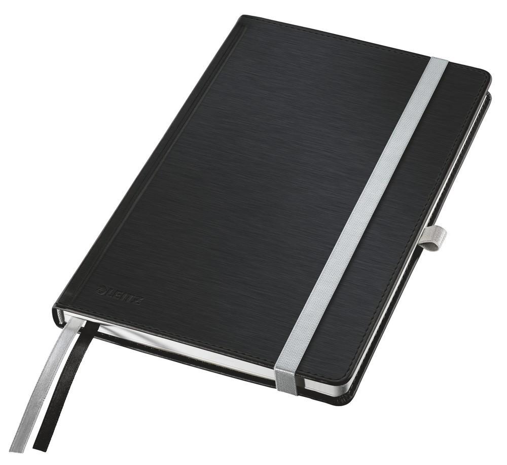 Leitz zápisník Style A5 tvrdé desky čtverečkovaný saténově černý