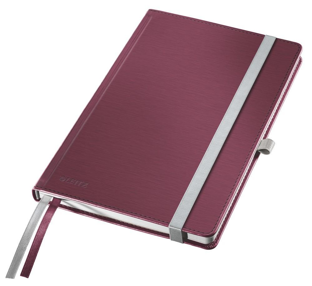 Leitz zápisník Style A5 tvrdé desky linkovaný granátově červený