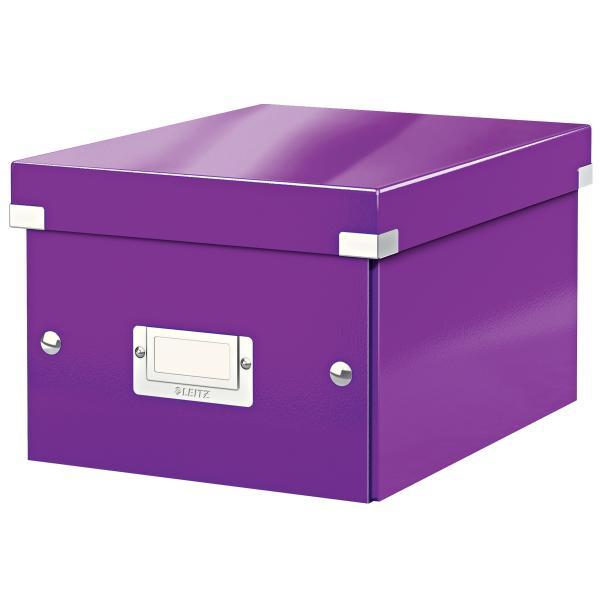 Leitz krabice CLICK & STORE WOW malá archivační, purpurová