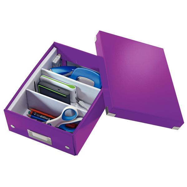 Leitz krabice CLICK & STORE WOW malá organizační, purpurová | E-shop INO
