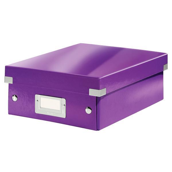 Leitz krabice CLICK & STORE WOW malá organizační, purpurová