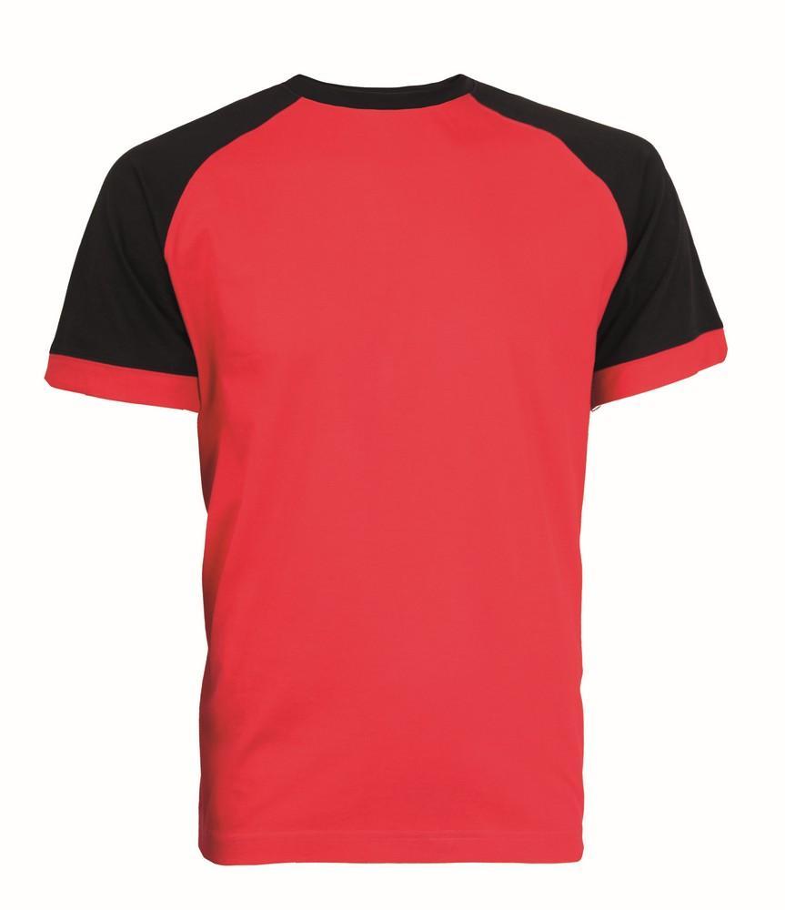 CXS tričko OLIVER, pánské, krátký rukáv, červeno-černé vel. 2XL