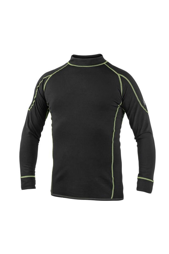CXS tričko REWARD, pánské, dlouhý rukáv, hřejivé, černo-zelené vel. M