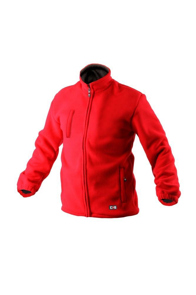 CXS bunda OTAWA, pánská, fleecová, červená vel. L