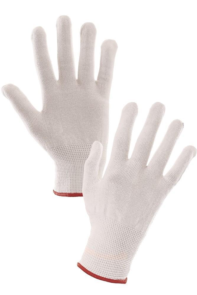 CXS rukavice SAWA, úpletové, bílé vel. 8