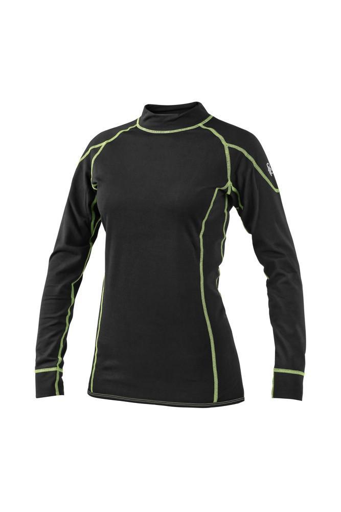 CXS tričko REWARD, dámské, dlouhý rukáv, hřejivé, černo-zelené vel. S