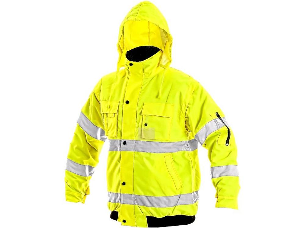CXS bunda LEEDS, pánská, zimní, výstražná, žlutá vel. M