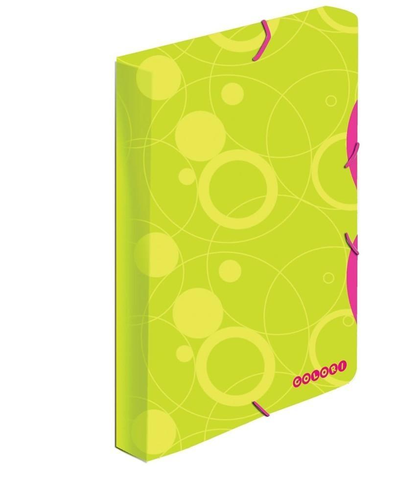 KARTON P+P box na spisy DUO COLORI A4 zeleno/růžový
