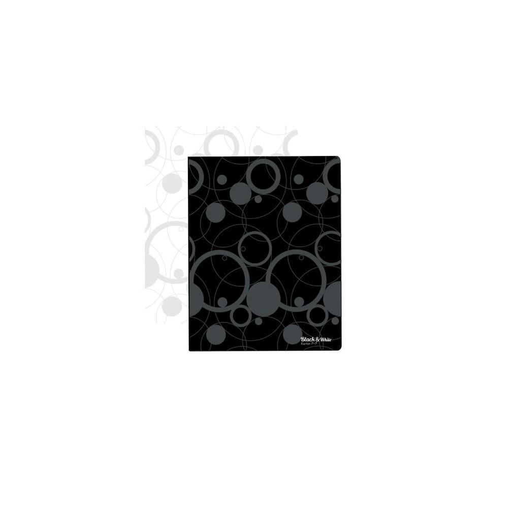 KARTON P+P pořadač 4-kroužkový BLACK & WHITE A4 bílý