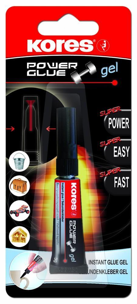 Lepidlo vteřinové Kores Power Glue gel 3 g