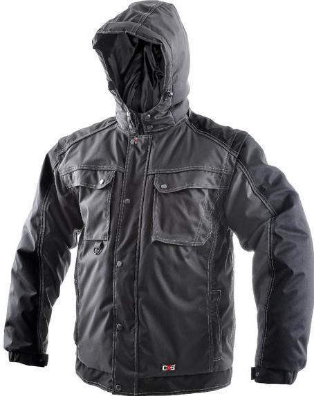 CXS bunda IRVINE, pánská, zimní, 2v1, šedo-černá vel. 2XL