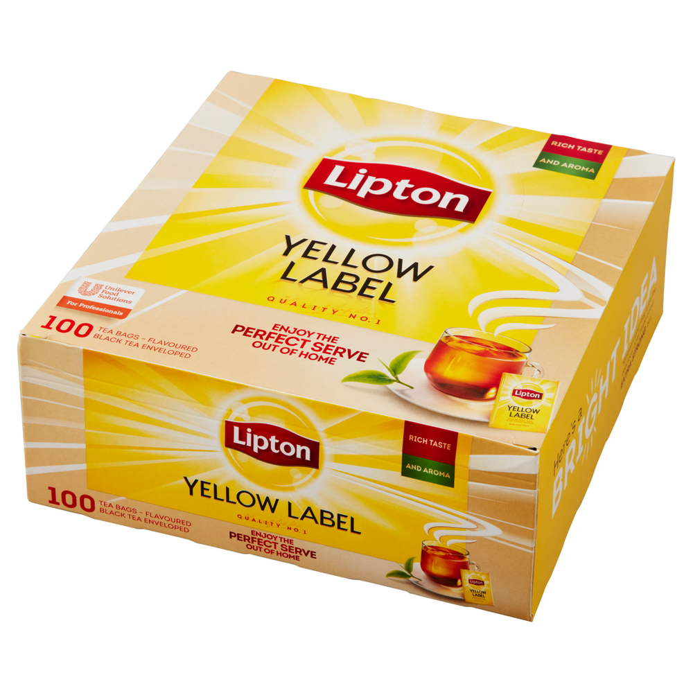 Černý čaj Lipton yellow label / 100 x 1,8g hygienicky balený