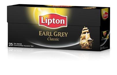 Černý čaj Lipton earl grey / 25 sáčků