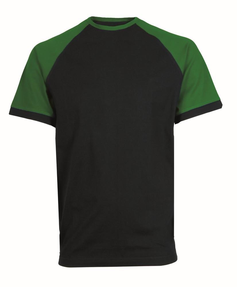 CXS tričko OLIVER, pánské, krátký rukáv, černo-zelené vel. S