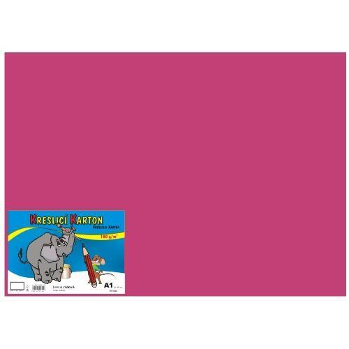 Karton kreslicí barevný A1 180g / 10l růžový