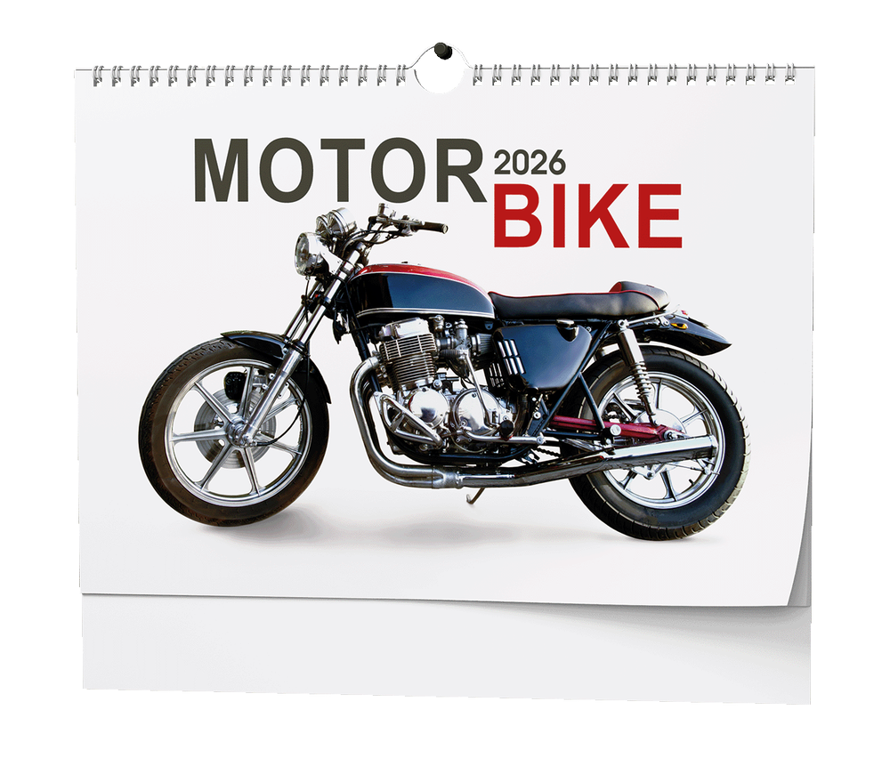 Baloušek Tisk kalendář nástěnný A3 Motorbike - na šířku