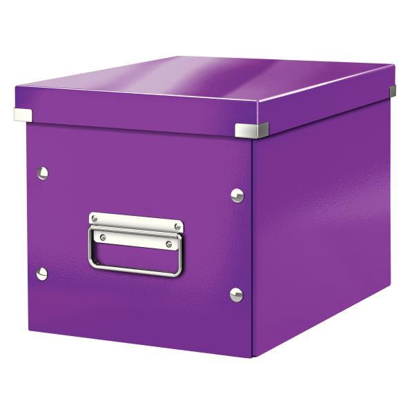 Leitz krabice CLICK & STORE WOW střední čtvercová, purpurová