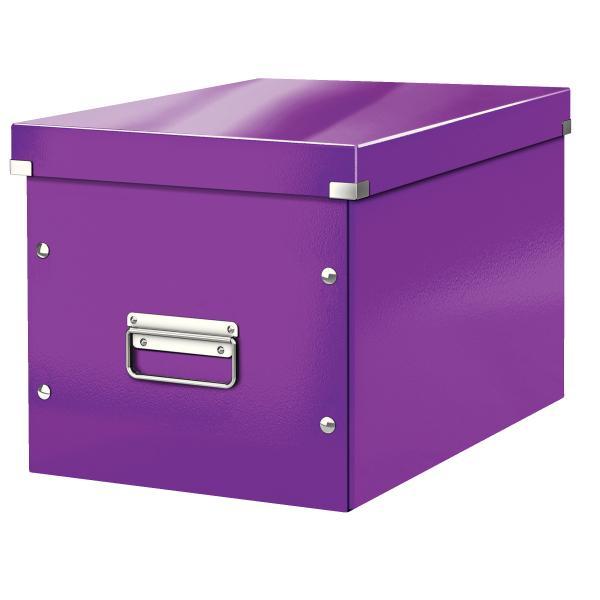 Leitz krabice CLICK & STORE WOW velká čtvercová, purpurová