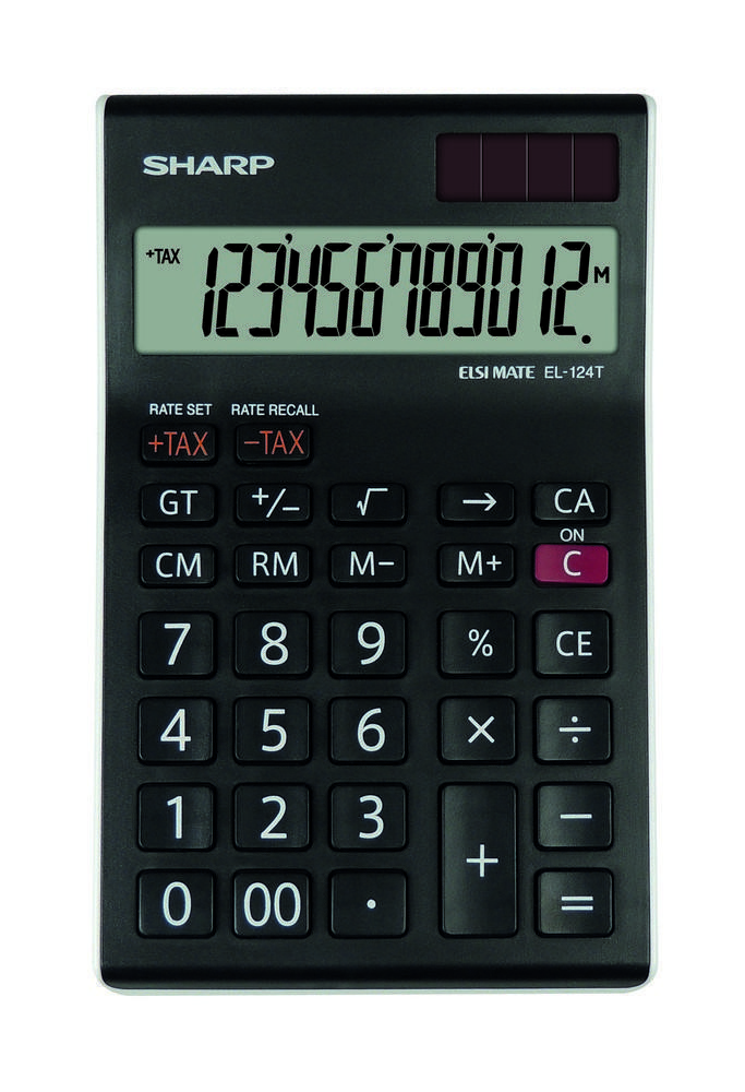 Sharp kalkulačka EL-124T stolní / 12 míst