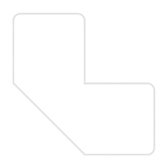 Samolepicí podlahové značení “L“ 100 x 50 mm bílé /10 ks