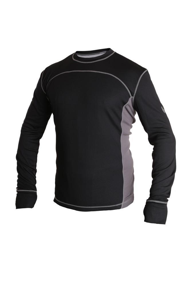 CXS tričko COOLDRY, pánské, dlouhý rukáv, černo-šedé vel. 2XL