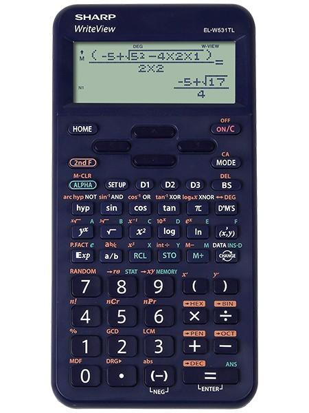 Sharp kalkulačka EL-W531TL školní / 16 míst modrá