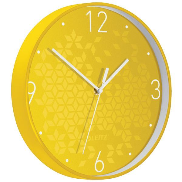Leitz hodiny nástěnné WOW žluté