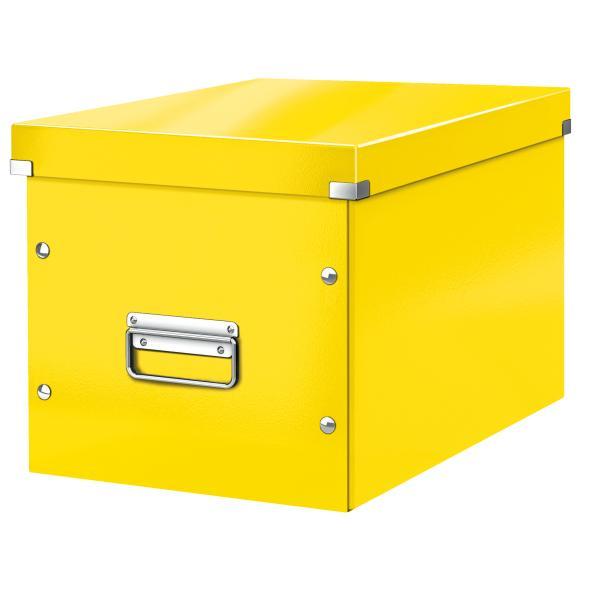 Leitz krabice CLICK & STORE WOW velká čtvercová, žlutá