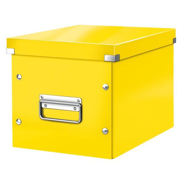 Leitz krabice CLICK & STORE WOW střední čtvercová, žlutá