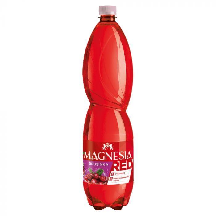 Minerální voda MAGNESIA RED jemně perlivá brusinka 1,5L / 6ks