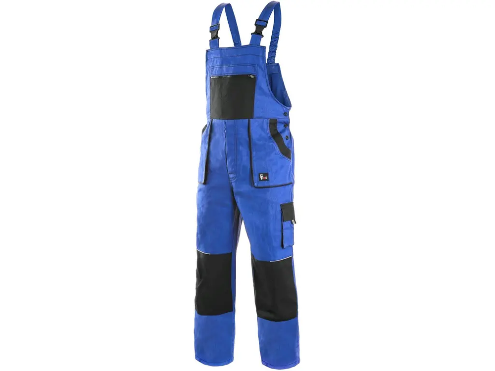 CXS kalhoty LUXY ROBIN, pánské, s laclem, prodloužené, modro-černé 