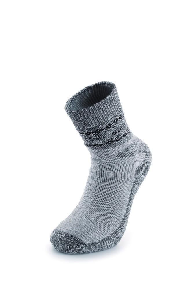 Ponožky SKI, funkční, zimní, froté chodidlo, šedé 